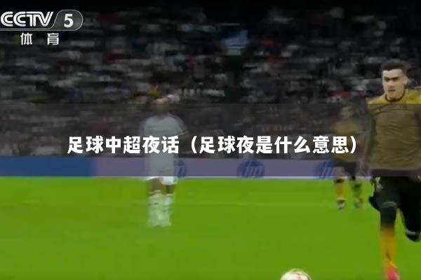 详细阅读:足球中超夜话(足球夜是什么意思) 足球中超夜话(足球夜是什么意思)