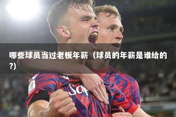 哪些球员当过老板年薪（球员的年薪是谁给的?）